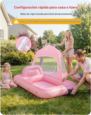 NUEVO Colchón Hinchable Infantil Coche con Tienda