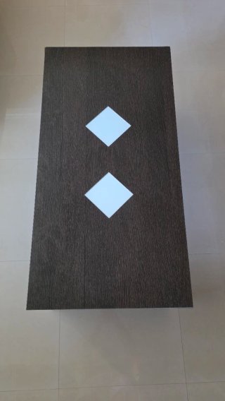 Mesa centro elevable wengué con almacenaje