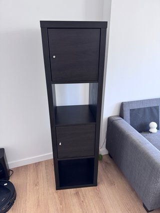 Scaffale Kallax Ikea 147x42 Nero