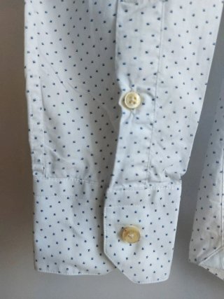 Camisa Massimo Dutti caballero, blanca lunares