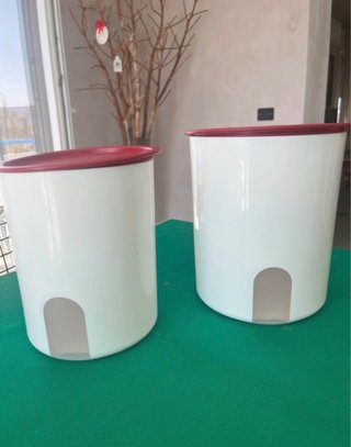 Contenitori per alimenti bianchi con coperchio ros