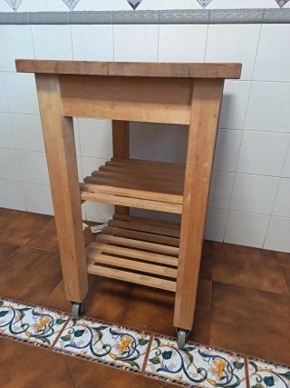 Mesa Auxiliar Cocina IKEA Madera
