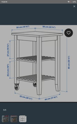 Mesa Auxiliar Cocina IKEA Madera