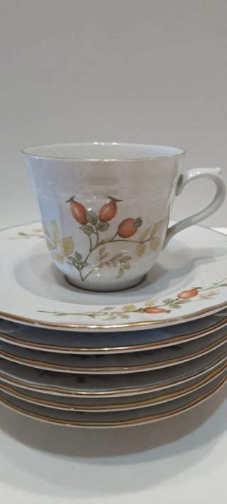 6 tazzine caffè con piattini porcellana Tognana