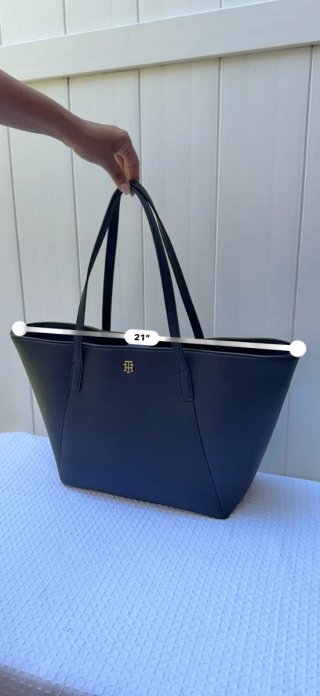 Bolso Tote Tommy Hilfiger Negro y Beige Nuevo