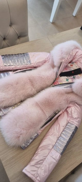Chaqueta FLO&CLO Pelo Rosa y Plateada