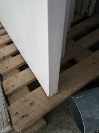 Puerta ancha blanca mate madera maciza