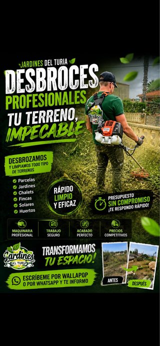 DESBROCES PROFESIONALES Parcelas, Jardines y Solar