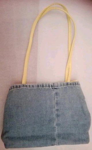 Bolso vaquero "BOSS" azul y amarillo
