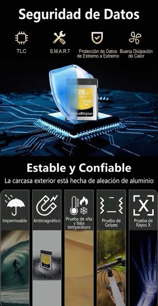 Tarjeta Memoria CFexpress Tipo B 128GB 1750MB/s