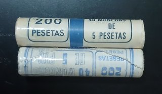 2 Cartuchos 5 Pesetas 1989 y 1990 (Modelo pequeño)