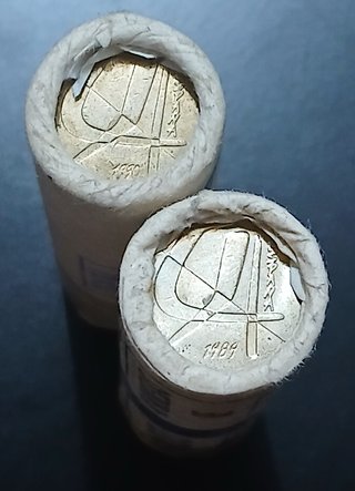 2 Cartuchos 5 Pesetas 1989 y 1990 (Modelo pequeño)