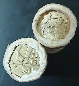 2 Cartuchos 5 Pesetas 1989 y 1990 (Modelo pequeño)