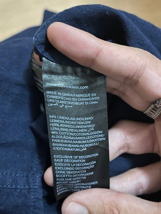 Camisa Calvin Klein Jeans Azul Lino-algodón.