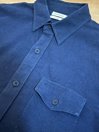 Camisa Calvin Klein Jeans Azul Lino-algodón.
