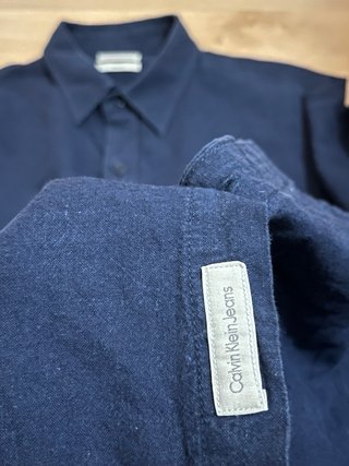 Camisa Calvin Klein Jeans Azul Lino-algodón.
