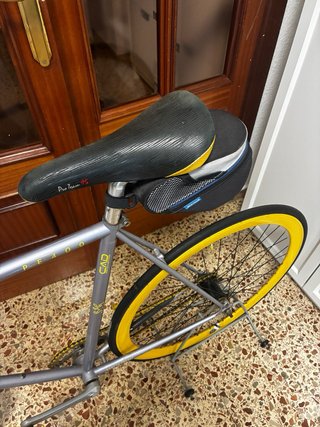 Bicicleta Fixie Amarilla y Gris