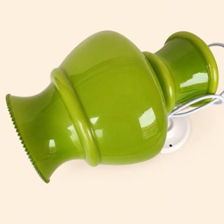 Candeeiro de teto vintage verde vidro