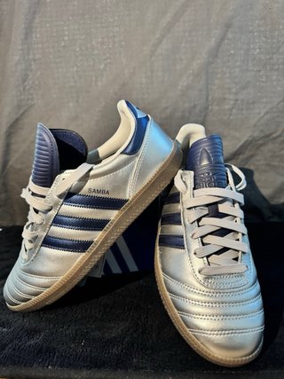 Adidas Samba Plata y Azul