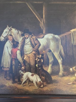 Cuadro antiguo de escena rural