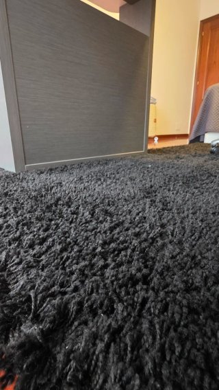 Alfombra Shaggy Negra 160x225 cm