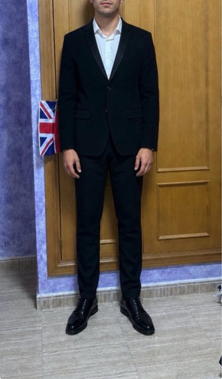 Traje Zara Hombre Velour Negro