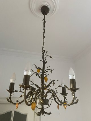 Lámpara de techo estilo árbol con hojas