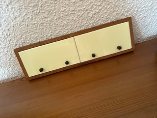Appendiabiti da Cucina in Legno e Piastrelle Anni '70