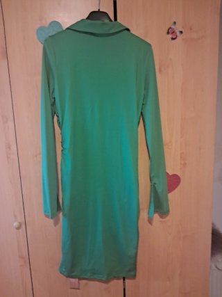 Vestido verde drapeado