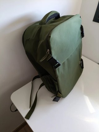 Mochila HUOHUO verde militar urbana portátil