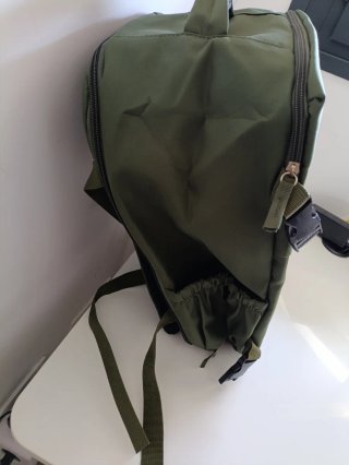 Mochila HUOHUO verde militar urbana portátil