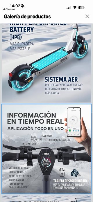Patinete Eléctrico ZFOX MAX Nuevo