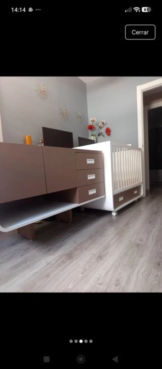 Cuna y vestidor para bebé