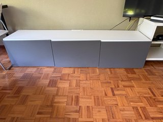 Mueble TV Ikea Gris y Blanco