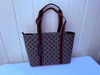 Bolso Tote Tommy Hilfiger Nuevo Azul/Blanco