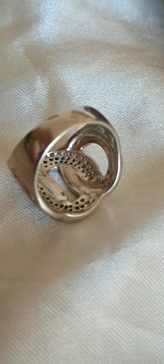 Anello maglia Groumette argento tg 18.5