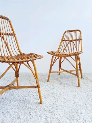 2 sillas de bambú Mid Century | Francia 60s