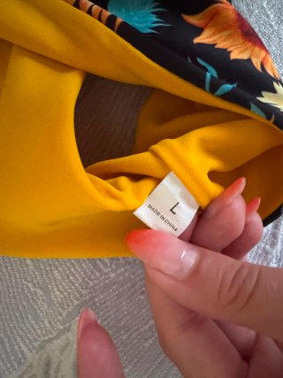 Bañador bikini girasoles y amarillo