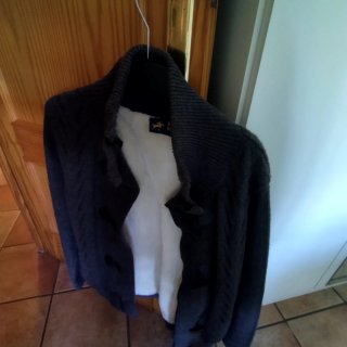 Abrigo lana hombre gris