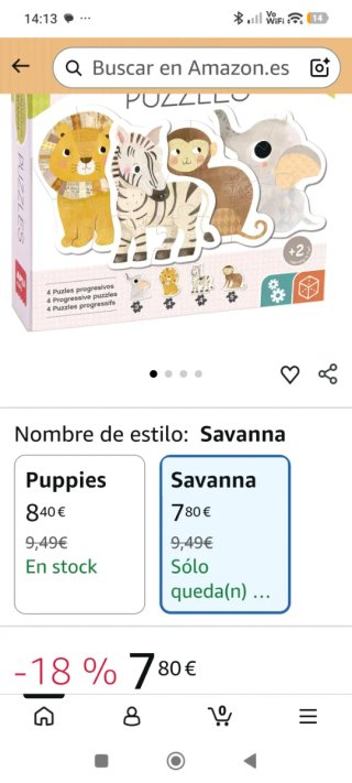Puzzles Savanna Apli Kids +2 años