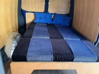 Sofá Cama Furgoneta Tela Madera