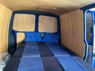 Sofá Cama Furgoneta Tela Madera