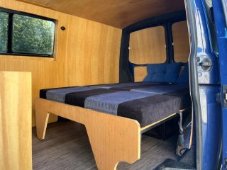 Sofá Cama Furgoneta Tela Madera
