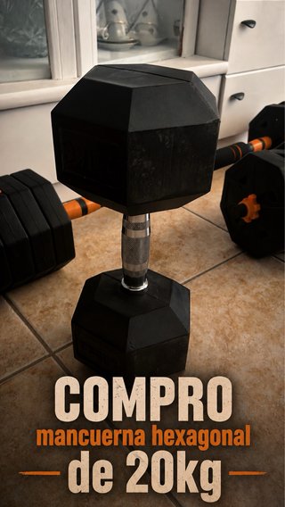 Mancuerna hexagonal 20kg Solo para recoger MENORCA