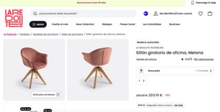 Sillón terciopelo La Redoute giratorio
