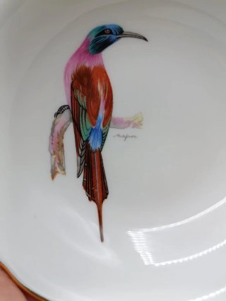 Set cuencos porcelana francesa Pájaros