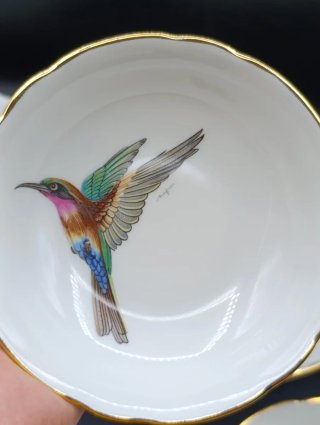 Set cuencos porcelana francesa Pájaros