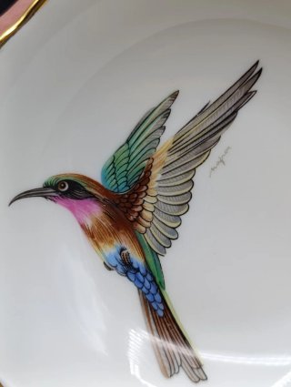 Set cuencos porcelana francesa Pájaros