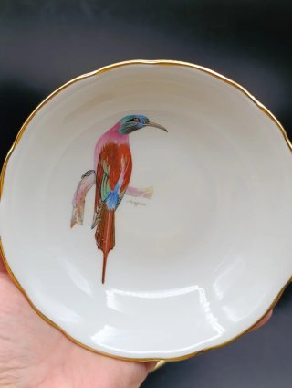 Set cuencos porcelana francesa Pájaros