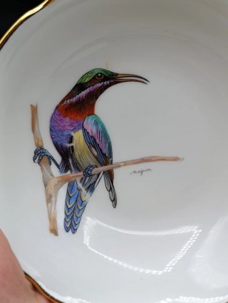 Set cuencos porcelana francesa Pájaros
